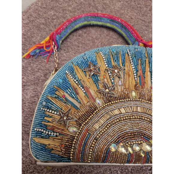 Mary Frances Sunshine & Rainbows Beaded Top Handle Bag NWT Handmade Evening Bag - Picture 3 of 11